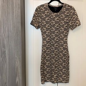 Babaton eyelet/lace midi dress